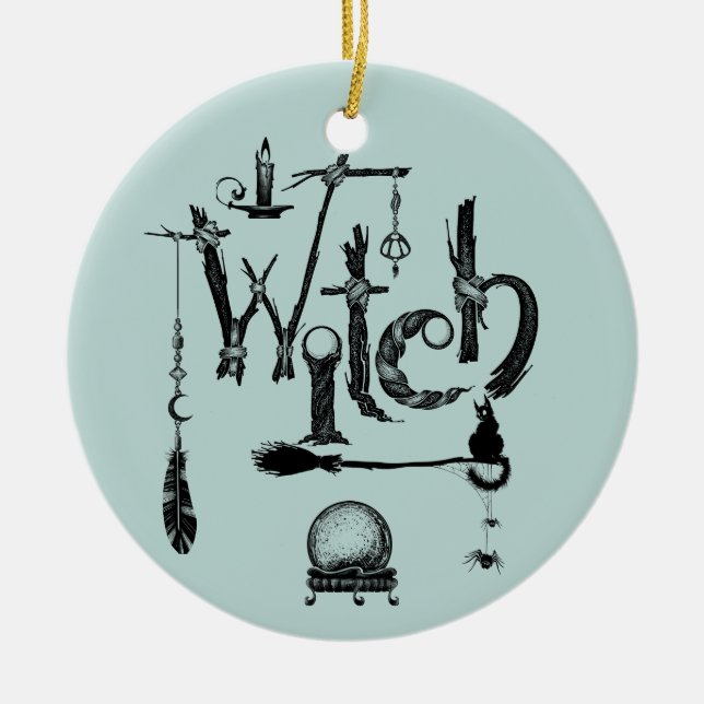 Adorno De Cerámica Brujas brujas brujas (Frente)