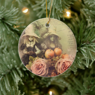 Adorno De Cerámica Brujería de Halloween vintage (1)