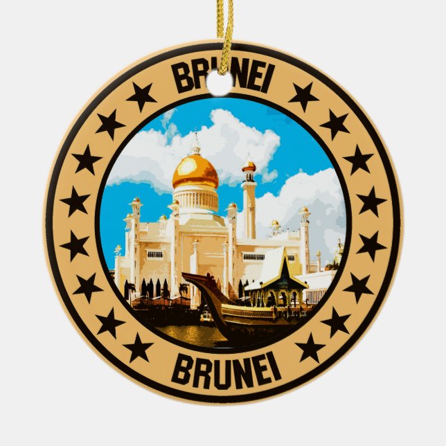 Adorno De Cerámica Brunéi (Frente)