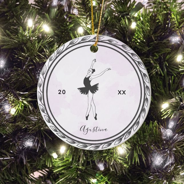 Adorno De Cerámica Brunette Balerina Silhouette Ballet Dancer Nombre (Subido por el creador)