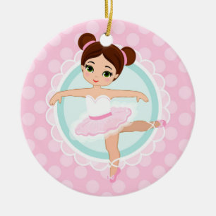 Adorno De Cerámica Brunette Ballerina - Chica bailarina de ballet ros