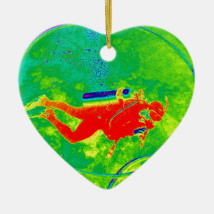 Adorno De Cerámica Buceador de Hawaii