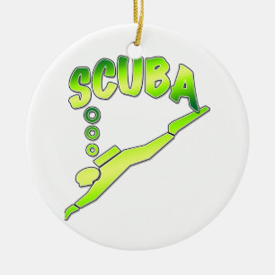 Adorno De Cerámica Buceador del equipo de submarinismo #2