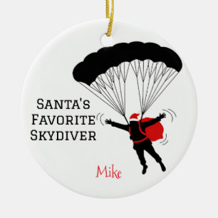 Adorno De Cerámica Buceador favorito de Santa Personalizada