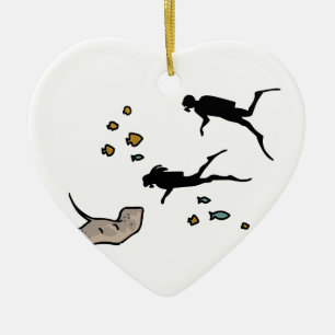 Adorno De Cerámica Buceadores