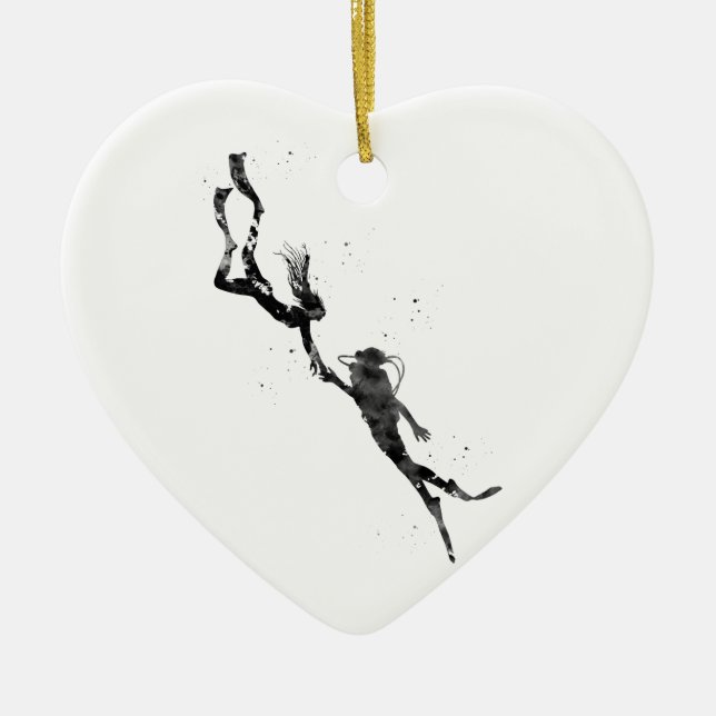 Adorno De Cerámica Buceadores (Frente)