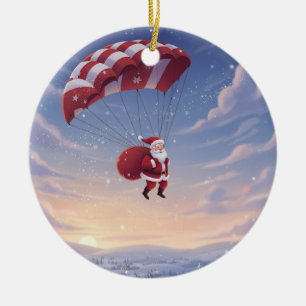 Adorno De Cerámica Buceo personalizado de Santa Claus