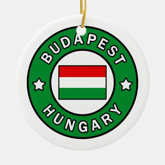 Adorno De Cerámica Budapest Hungría (Frente)