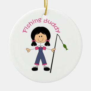 ADORNO DE CERÁMICA BUDDDY DE PESCA DE PESCA