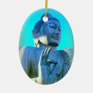 Adorno De Cerámica buddha azul