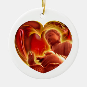 Adorno De Cerámica BUDDHA Heart