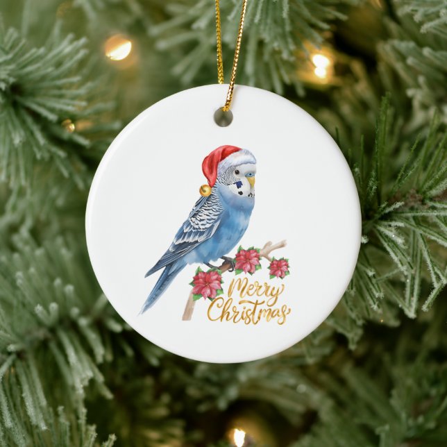 Adorno De Cerámica Budgie Christmas (Árbol)