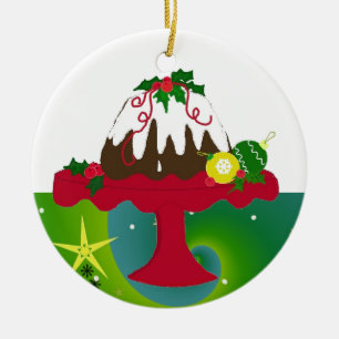 Adorno De Cerámica Budín de Navidad