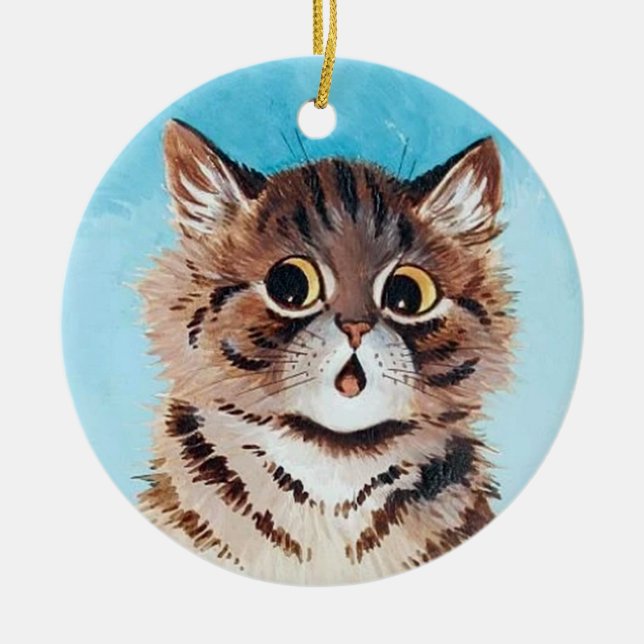 Adorno De Cerámica Buen Gatito, Louis Wain (Frente)