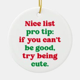 Adorno De Cerámica Buena lista de Navidades de fotos mascotas lindos