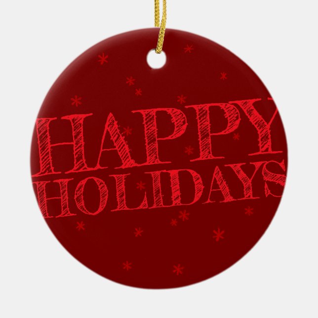 Adorno De Cerámica Buenas fiestas navidad del creyón (Frente)