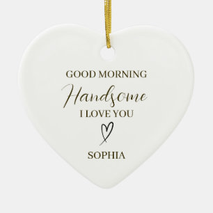 Adorno De Cerámica Buenos Días Guapo Regalo Romántico Personalizado