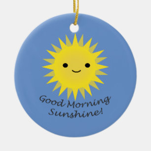 Adorno De Cerámica Buenos días Sunshine Cute Kawaii Sun