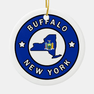 Adorno De Cerámica Búfalo Nueva York