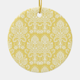 Adorno De Cerámica Buff Victorian Damask
