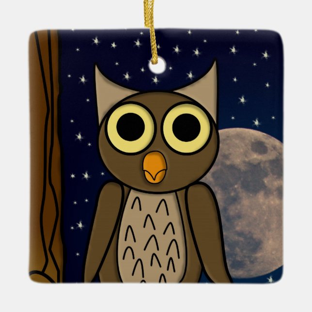 Adorno De Cerámica búho (Anverso)