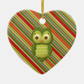 Adorno De Cerámica Búho del navidad