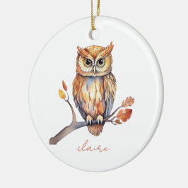Adorno De Cerámica Búho Personalizado