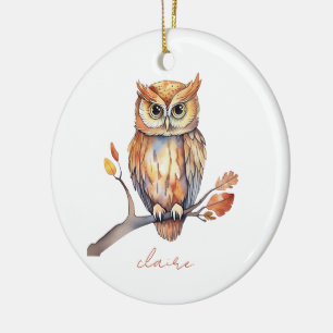 Adorno De Cerámica Búho Personalizado