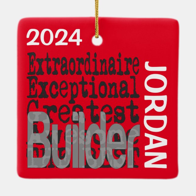 Adorno De Cerámica Builder Extraordinaire (Reverso)