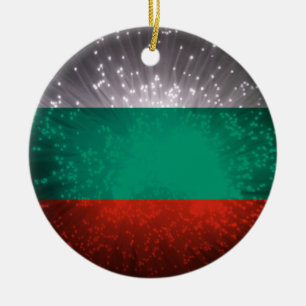 Adorno De Cerámica Bulgaria: Fuego de bandera