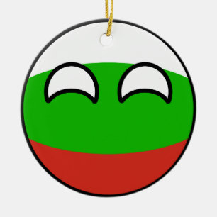 Adorno De Cerámica Bulgaria Geeky que tiende divertida Countryball