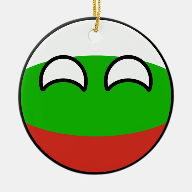 Adorno De Cerámica Bulgaria Geeky que tiende divertida Countryball (Frente)