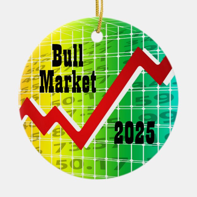 Adorno De Cerámica Bull Market 2025 (Frente)