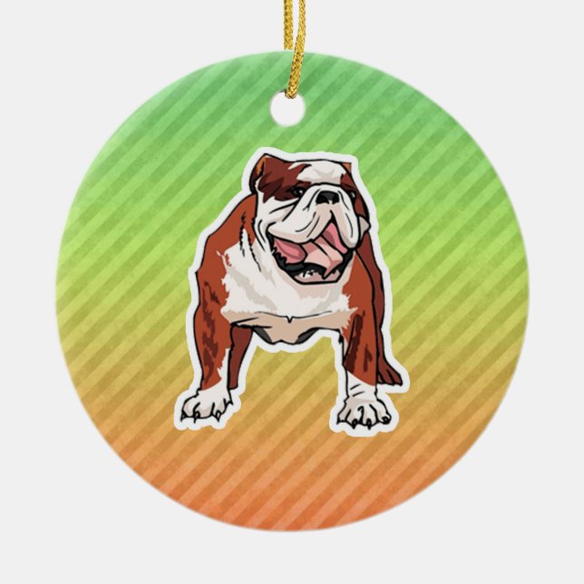 Adorno De Cerámica Bulldog (Frente)