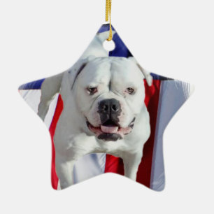 Adorno De Cerámica Bulldog americano