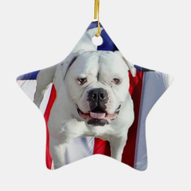 Adorno De Cerámica Bulldog americano (Atrás)