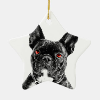 Adorno De Cerámica Bulldog de rubíes de Eye'd