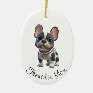 Adorno De Cerámica Bulldog Francés