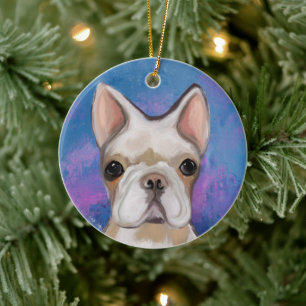 ADORNO DE CERÁMICA BULLDOG FRANCÉS
