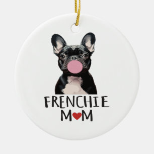 Adorno De Cerámica Bulldog francés adorable