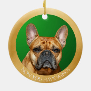 Adorno De Cerámica Bulldog Francés Angel Fawn Personalizado