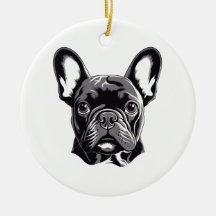 Bulldog francés personalizado negro y blanco