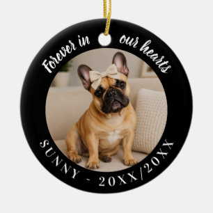 Adorno De Cerámica Bulldog Francés Por Siempre en Nuestros Corazones