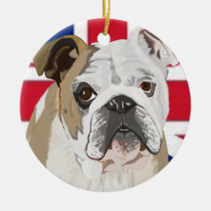 Adorno De Cerámica Bulldog inglés