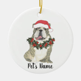 Adorno De Cerámica Bulldog inglés personalizado (Brindle)