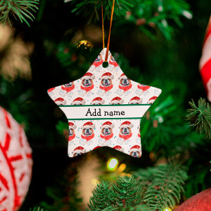 Adorno De Cerámica Bulldog Inglés raza Navidad