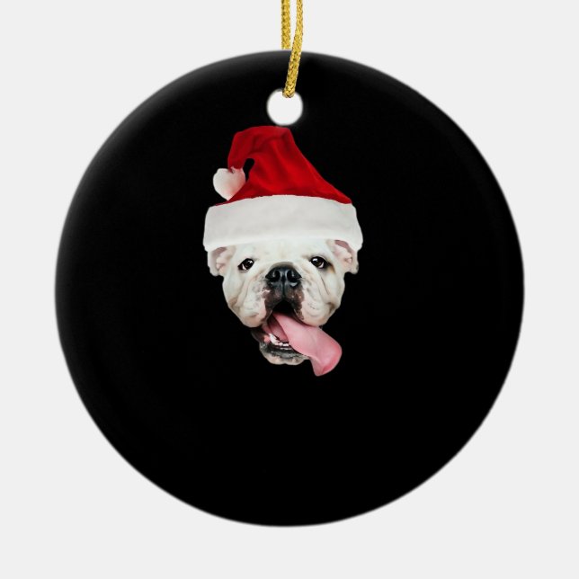 Adorno De Cerámica Bulldog Santa Essential T-Shirt (Frente)