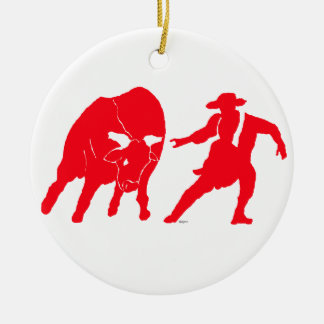 Adorno De Cerámica BullfighterRojo