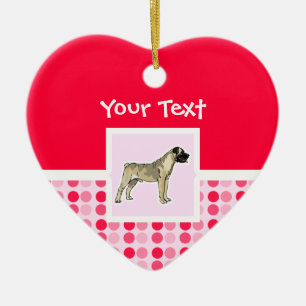 Adorno De Cerámica Bullmastiff lindo