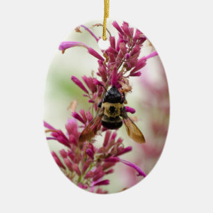 Adorno De Cerámica Bumble y magenta